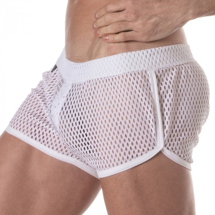 Short de la marque TOF PARIS - Mini Short Tof Paris See Through - blanc - Ref : TOF394B