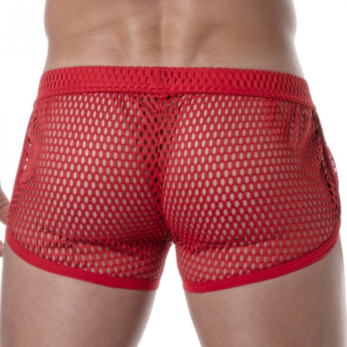 Kurze der Marke TOF PARIS - Tof Paris See Through Mini-Shorts - rot - Ref : TOF394R