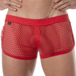 Breve del marchio TOF PARIS - Mini Pantaloncini Tof Paris See Through - rosso - Ref : TOF394R