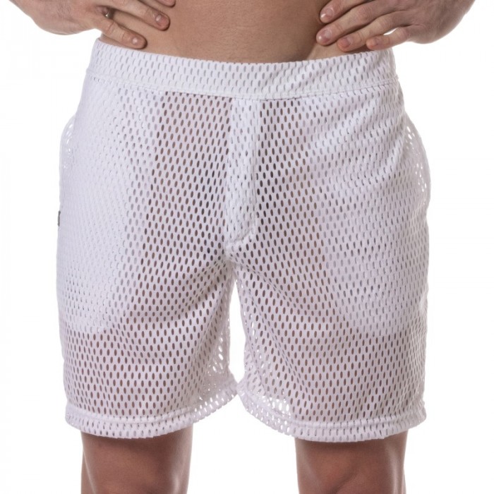 Short of the brand TOF PARIS - Tof Paris See Through Long Shorts - white - Ref : TOF390B