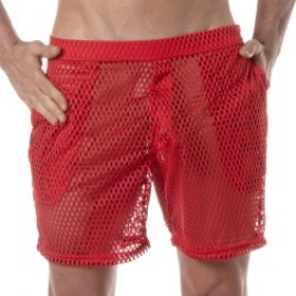 Kurze der Marke TOF PARIS - Tof Paris See Through Lange Shorts - rot - Ref : TOF390R