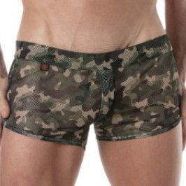 Short de la marque TOF PARIS - Mini Short Tof Paris See Through - camo - Ref : TOF395CK