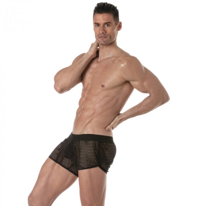 Short of the brand TOF PARIS - Tof Paris See Through Mini Shorts - black - Ref : TOF394N