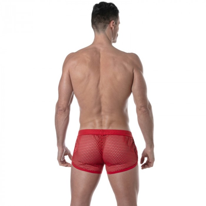 Breve del marchio TOF PARIS - Mini Pantaloncini Tof Paris See Through - rosso - Ref : TOF394R