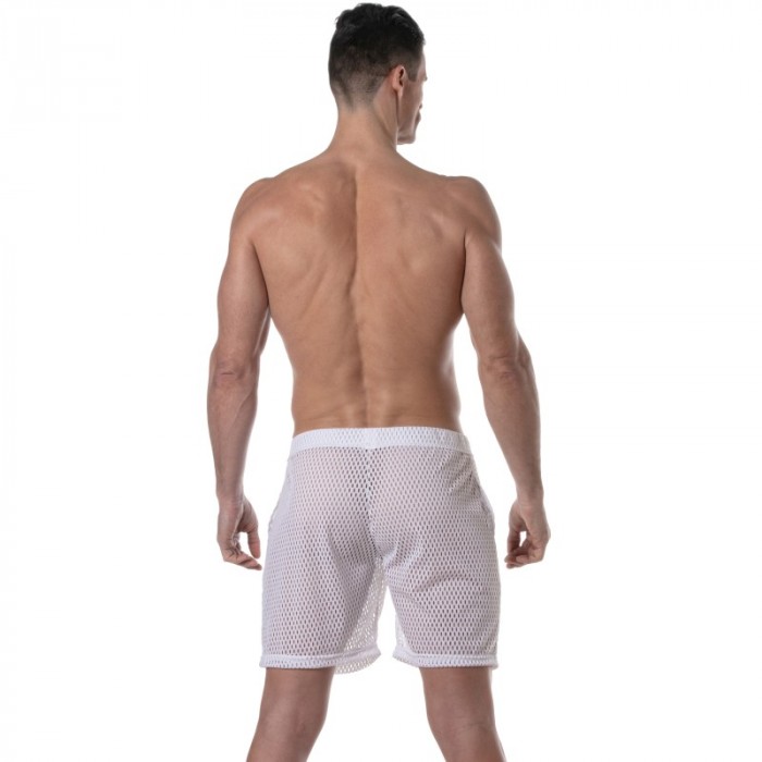 Short of the brand TOF PARIS - Tof Paris See Through Long Shorts - white - Ref : TOF390B