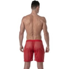 Short of the brand TOF PARIS - Tof Paris See Through Long Shorts - red - Ref : TOF390R