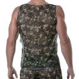 Tank top of the brand TOF PARIS - Tof Paris See Through Tank Top - camo - Ref : TOF393CK