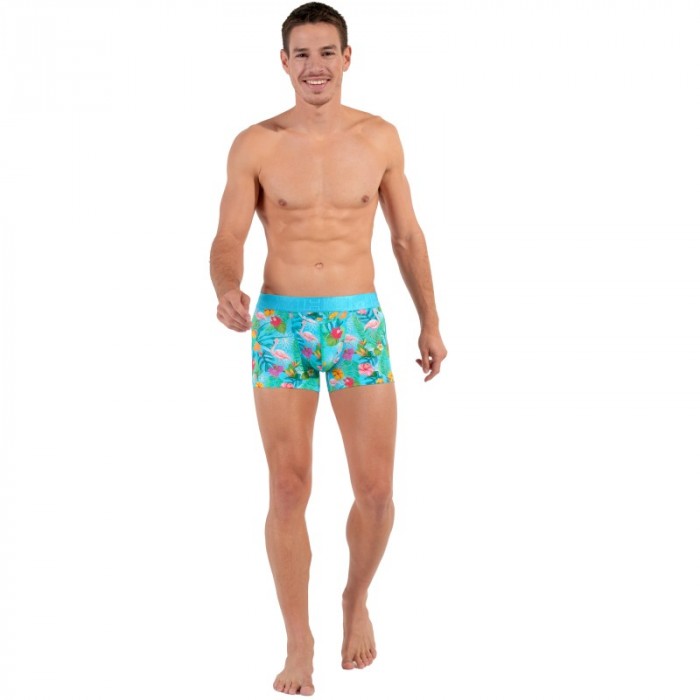 Boxer shorts, Shorty of the brand HOM - Boxer HOM HO1 Funky Styles - turquoise - Ref : 402818 P0PF