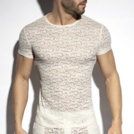 Mangas cortas de la marca ES COLLECTION - Camiseta Ivory Spider - Ref : TS328 C02