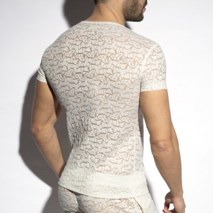 Maniche del marchio ES COLLECTION - Ivory Spider - Maglietta - Ref : TS328 C02