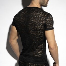 Manches courtes de la marque ES COLLECTION - T-shirt Spider - noir - Ref : TS328 C10