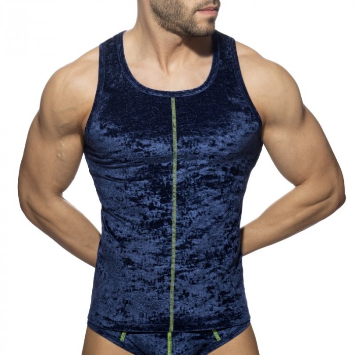 Tank top of the brand ADDICTED - Débardeur Velvet Shady - marine - Ref : AD1237 C09