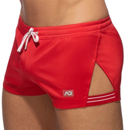 Pantaloncini laterali a righe - rosso