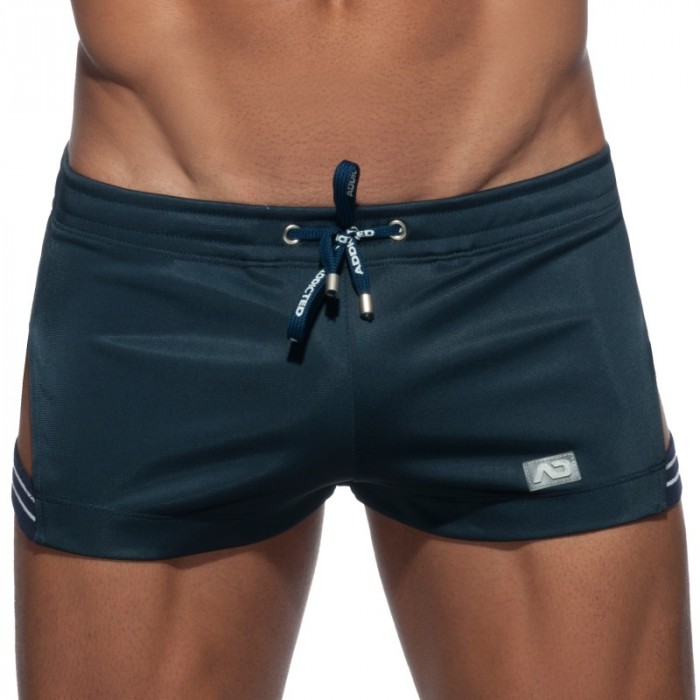 Short de la marque ADDICTED - Short Stripe Side - bleu marine - Ref : AD680 C09