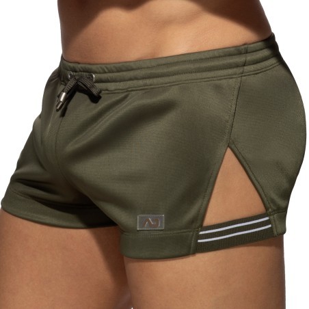 Stripe Side Shorts - khaki