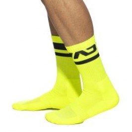 Socken der Marke ADDICTED - Chaussettes AD néon - jaune - Ref : AD1217 C31