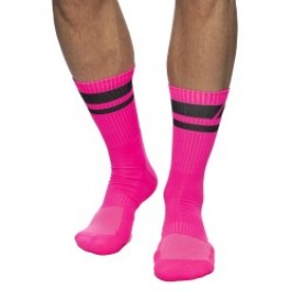 Chaussettes & socquettes de la marque ADDICTED - Chaussettes AD néon - rose - Ref : AD1217 C34