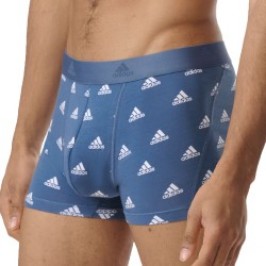 Packs der Marke ADIDAS - Adidas Sport - Active Flex Baumwolle 2er-Pack Boxershorts mit schwarzem und blauem Logo - Ref : IB01 09