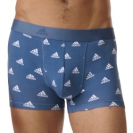 Packs of the brand ADIDAS - Adidas Sport - Active Flex Cotton 2-Pack Black & Blue Logo Boxer Briefs - Ref : IB01 0925