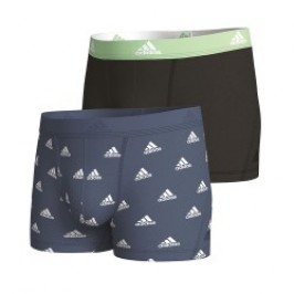 Lots de la marque ADIDAS - Lot de 2 boxers Active Flex Cotton Adidas Sport - noir et bleu à logo - Ref : IB01 0925