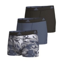 Packs del marchio ADIDAS - Boxer Adidas Sport - Active Flex in cotone confezione da 3 nero, grigio e grigio mimetico - Ref : IB0