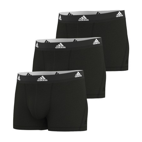Set of 3 Active Flex Boxer Briefs Cotton Adidas - black
