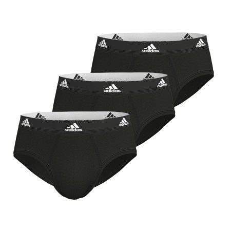 Lot de 3 slips Active Flex Coton Adidas - noir