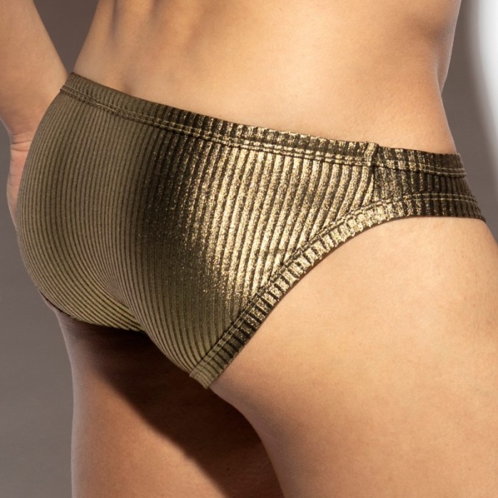 Slip del marchio ES COLLECTION - Art Deco Metallic Brief - oro - Ref : UN597 C20