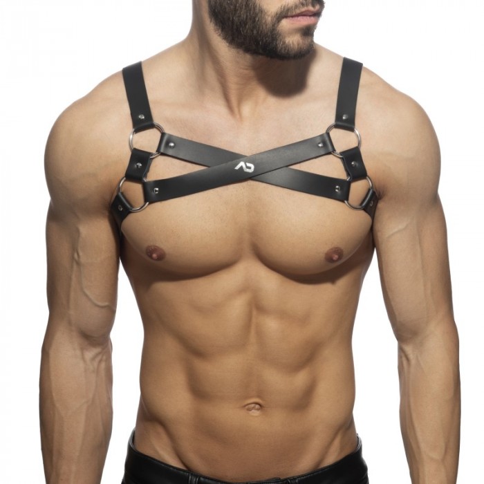 Aprovechar de la marca AD FÉTISH - Arnés de cuero X-Cross - Ref : ADF199 C10