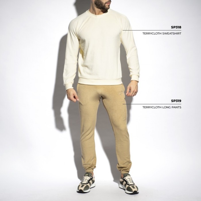 Maniche lunghe del marchio ES COLLECTION - Sweatshirt Terrycloth - Ivoire - Ref : SP318 C02