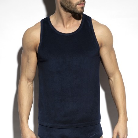 Camiseta sin mangas de felpa - azul marino