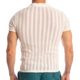 Polo de la marque L HOMME INVISIBLE - Wimbledon Vanille - Polo L Homme Invisible - Ref : HW112 WIM 011