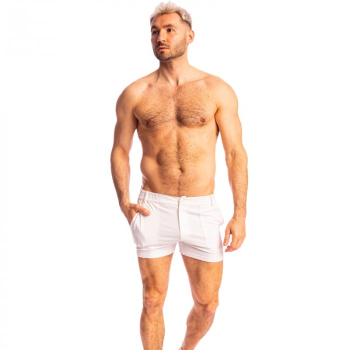 Short de la marque L HOMME INVISIBLE - Smitty Blanc - Short L Homme Invisible - Ref : RW35 SMI 002