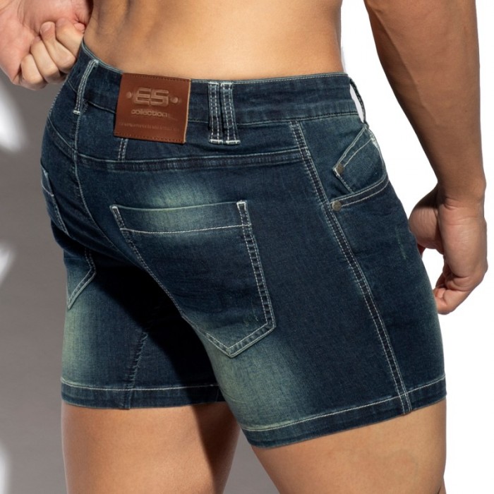 Breve del marchio ES COLLECTION - copy of Bermuda Jean Dénim - bleu - Ref : ESJ073 C502