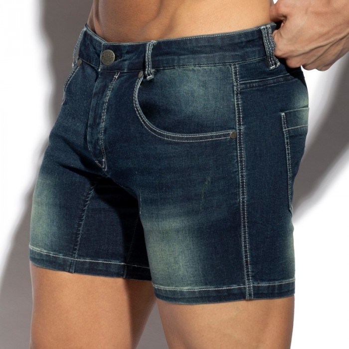 Breve del marchio ES COLLECTION - copy of Bermuda Jean Dénim - bleu - Ref : ESJ073 C502