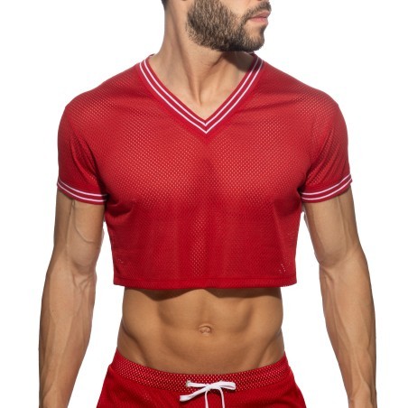 Crop-Top Slam V-Ausschnitt - rot