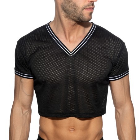 Crop top Slam Scollo a V - nero
