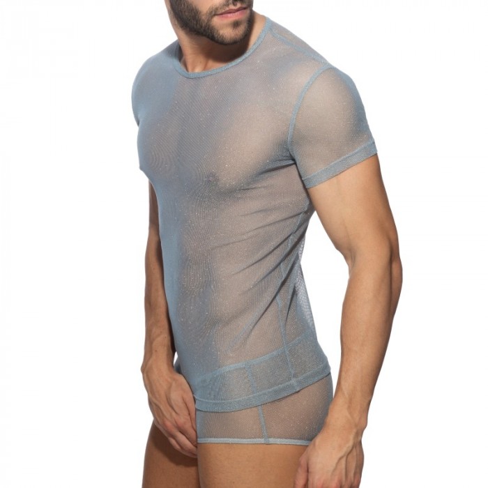 Manches courtes de la marque ADDICTED - T-shirt Charm - bleu ciel - Ref : AD1296 C23