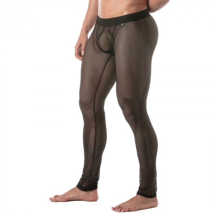 Caleçon long de la marque TOF PARIS - Leggings Circuit en résille Tof Paris Noir - Ref : TOF451N