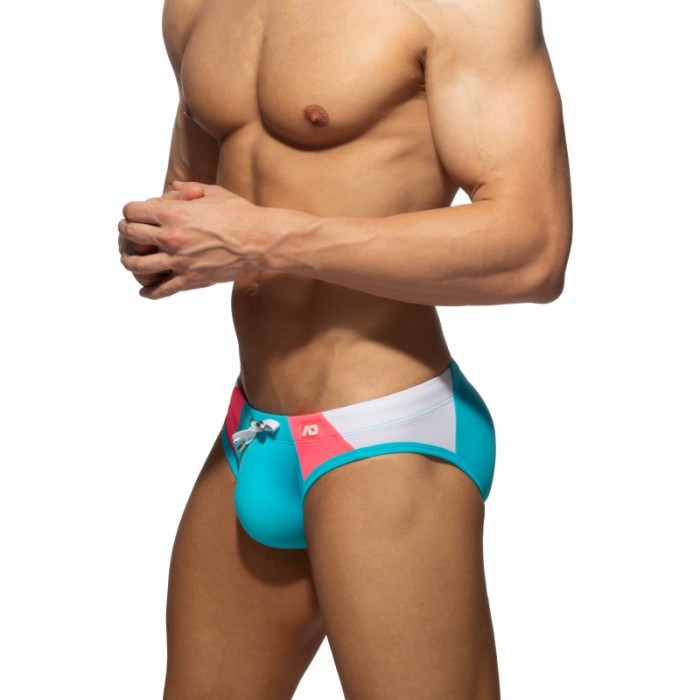 Slip de bain de la marque ADDICTED - Slip de bain flash AD - turquoise - Ref : ADS342 C09
