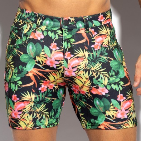 Pantalones cortos hawaianos - negro
