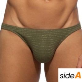 Slip de bain de la marque  - Slip bikini de bain réversible Régal - kaki - Ref : ADS336 C12