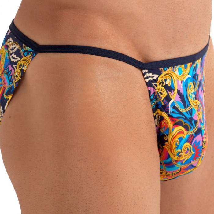 Slip, Tanga de la marque HOM - Tanga HOM Funky Styles - imprimé multicolore - ÉDITION LIMITÉE - Ref : 402896 40P023