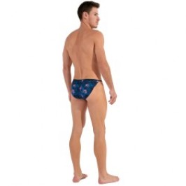 Brief of the brand HOM - Tanga HOM Funky Styles - Navy tiger and floral print - Ref : 402896 40P0RA