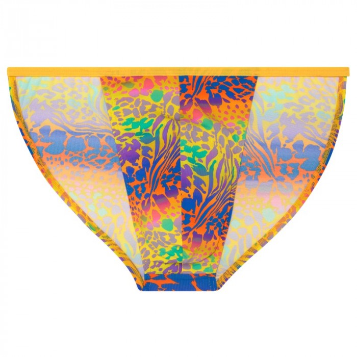 Slip der Marke HOM - Tanga HOM Funky Styles - Gelber Druck - Ref : 402896 40P0YE