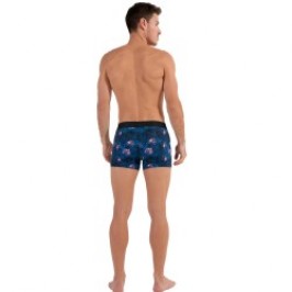 Boxer shorts, Shorty of the brand HOM - Boxer HOM HO1 Funky Styles - Navy tiger and floral print - ÉDITION LIMITÉE - Ref : 40289