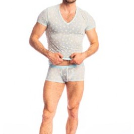 Manches courtes de la marque L HOMME INVISIBLE - Paradiso - T-Shirt Col V - Ref : MY73 PAR F21