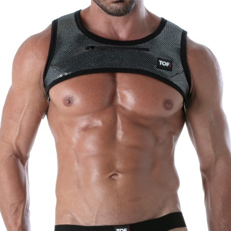 Zippered Pocket Harness 3D Tof Paris - Argent