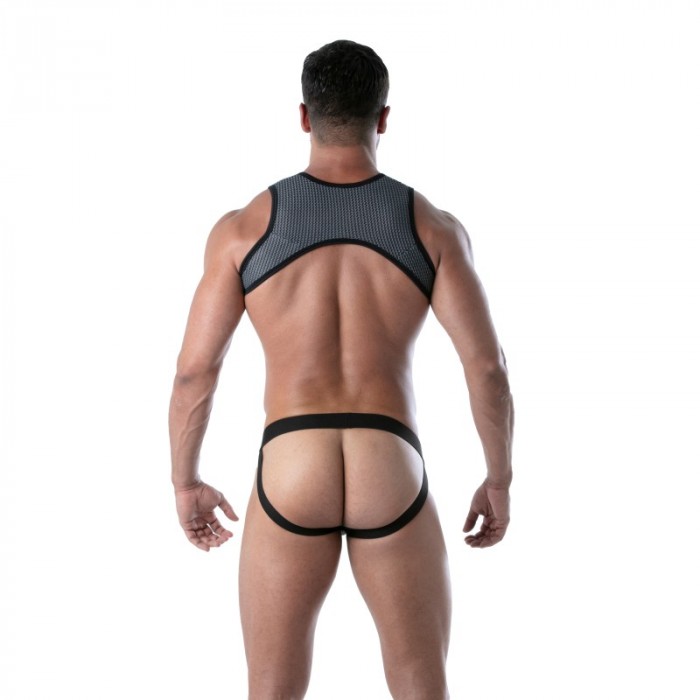 Jockstraps of the brand TOF PARIS - Snap strap jockstraps 3D Tof Paris - Grey - Ref : TOF472G