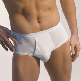 Slip 108 taille haute blanc, ouvert, pur coton hypoallergénique - ref :  0108 0001